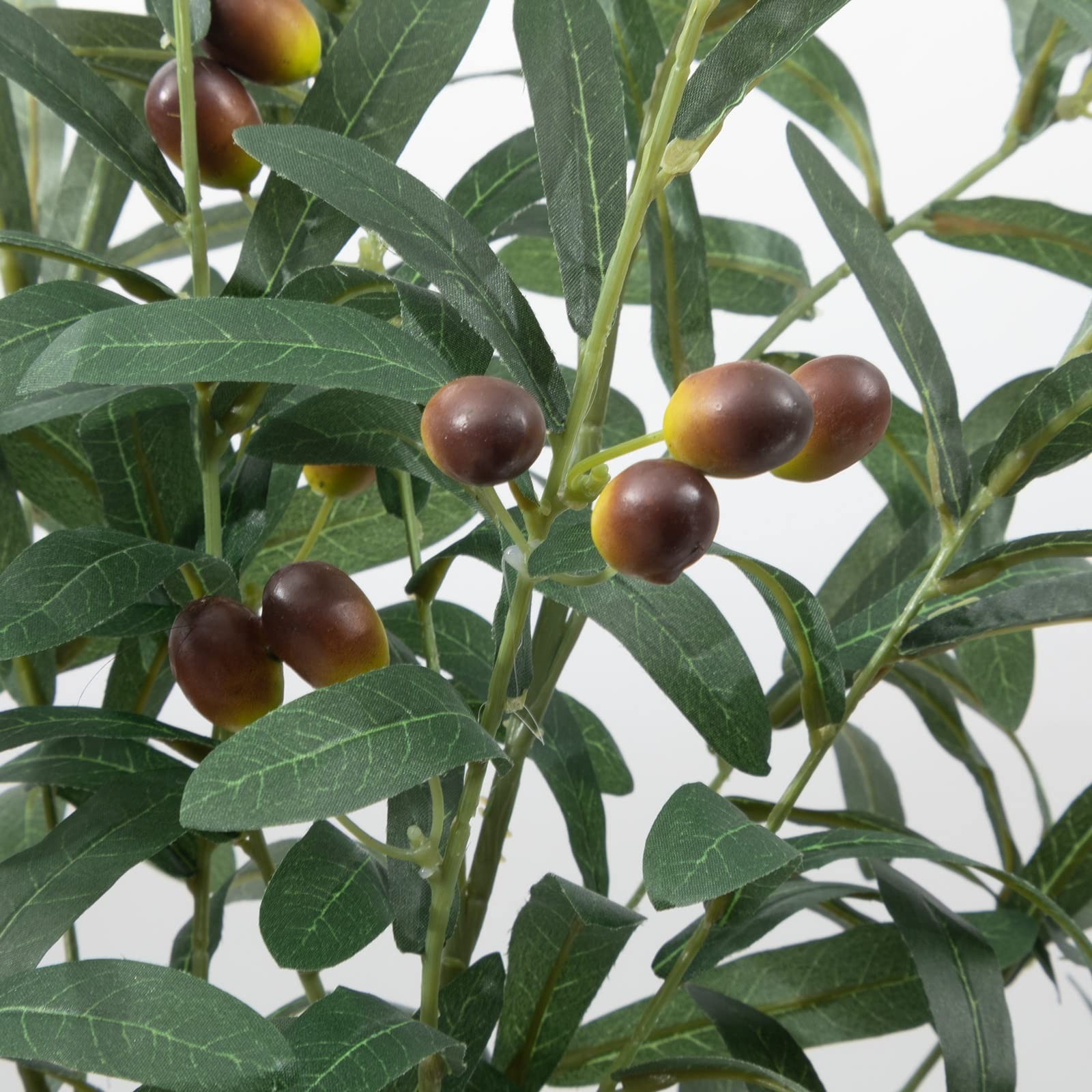 3 PCS 39″ Tall Faux Olive Tree Branches – Artificial Greenery Stems for Vases