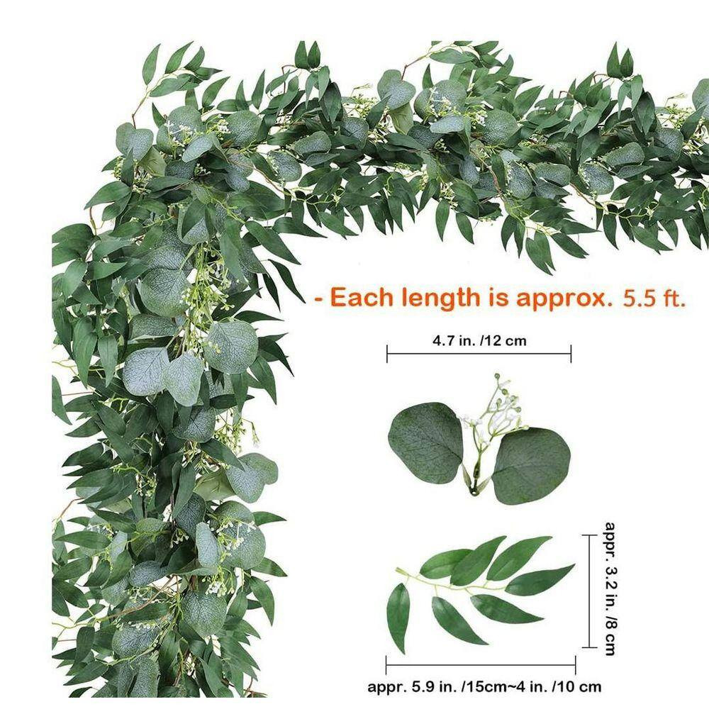 6 Ft. Green Artificial Silver Dollar Eucalyptus Garland