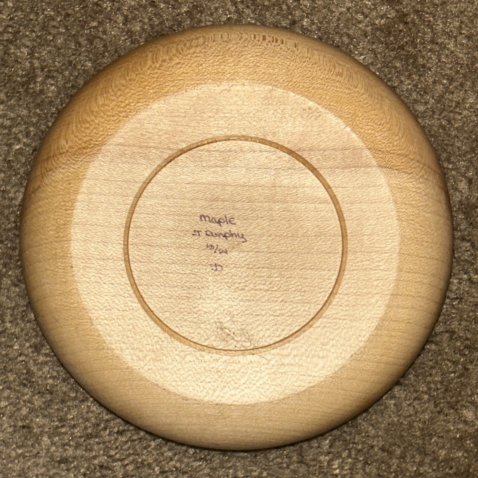 Round Solid Maple Wood Flower Frog