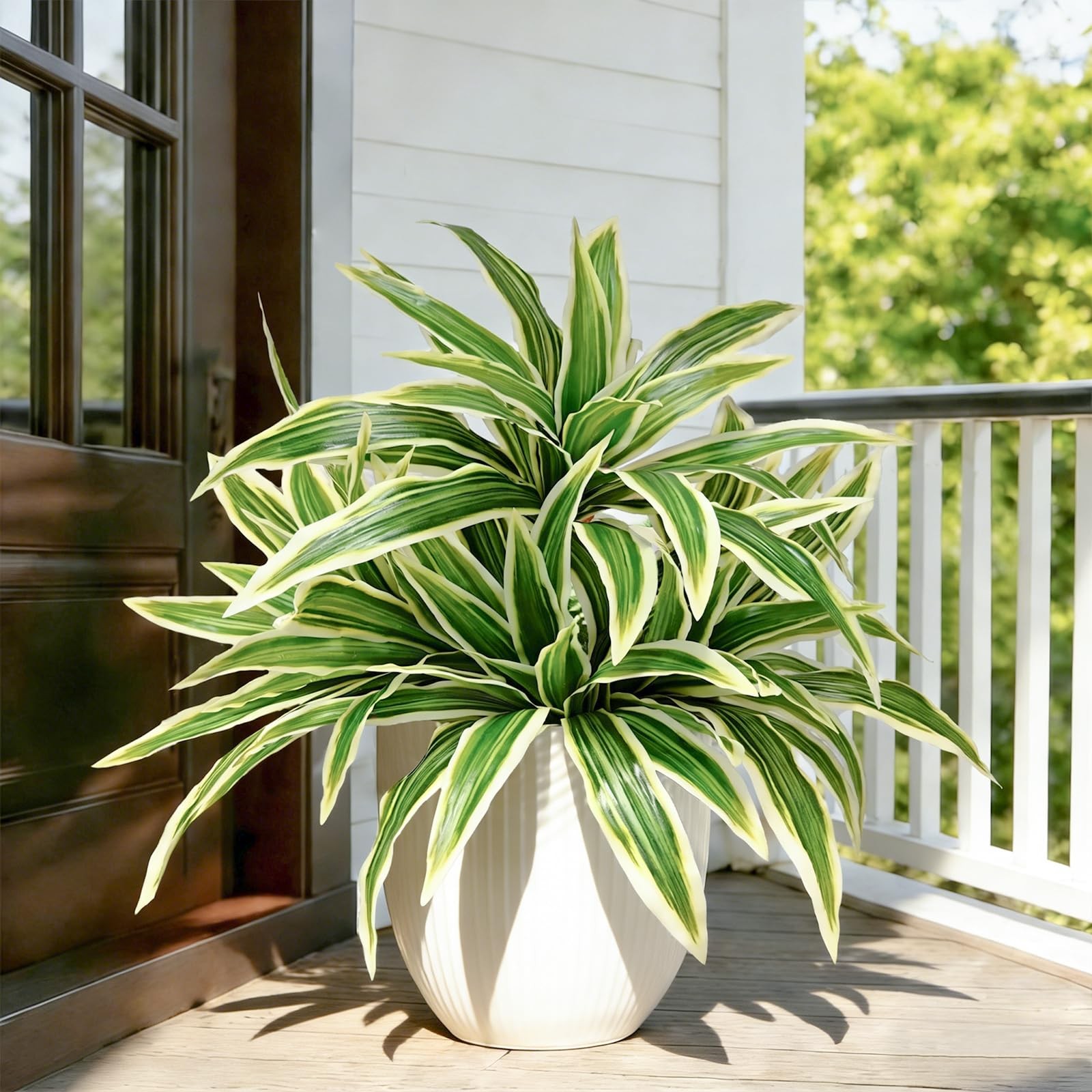 Cherica Fake Ferns, Faux Outdoor Plants UV Resistant,3D Real Touch Fake Plant…