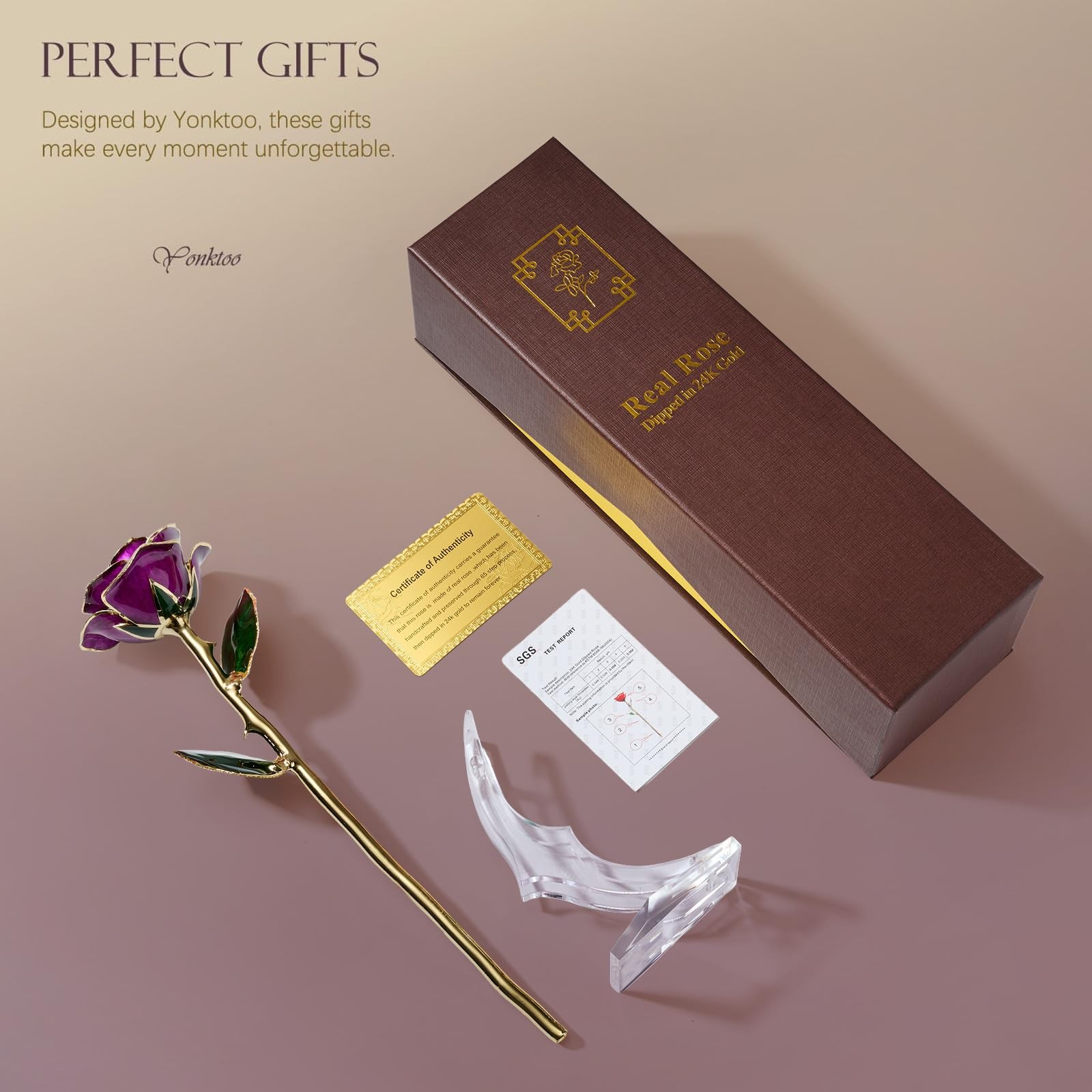 Gold Dipped Rose 24K – Forever Gift for Her,Perfect for ,Girlfriend Gifts,Val…