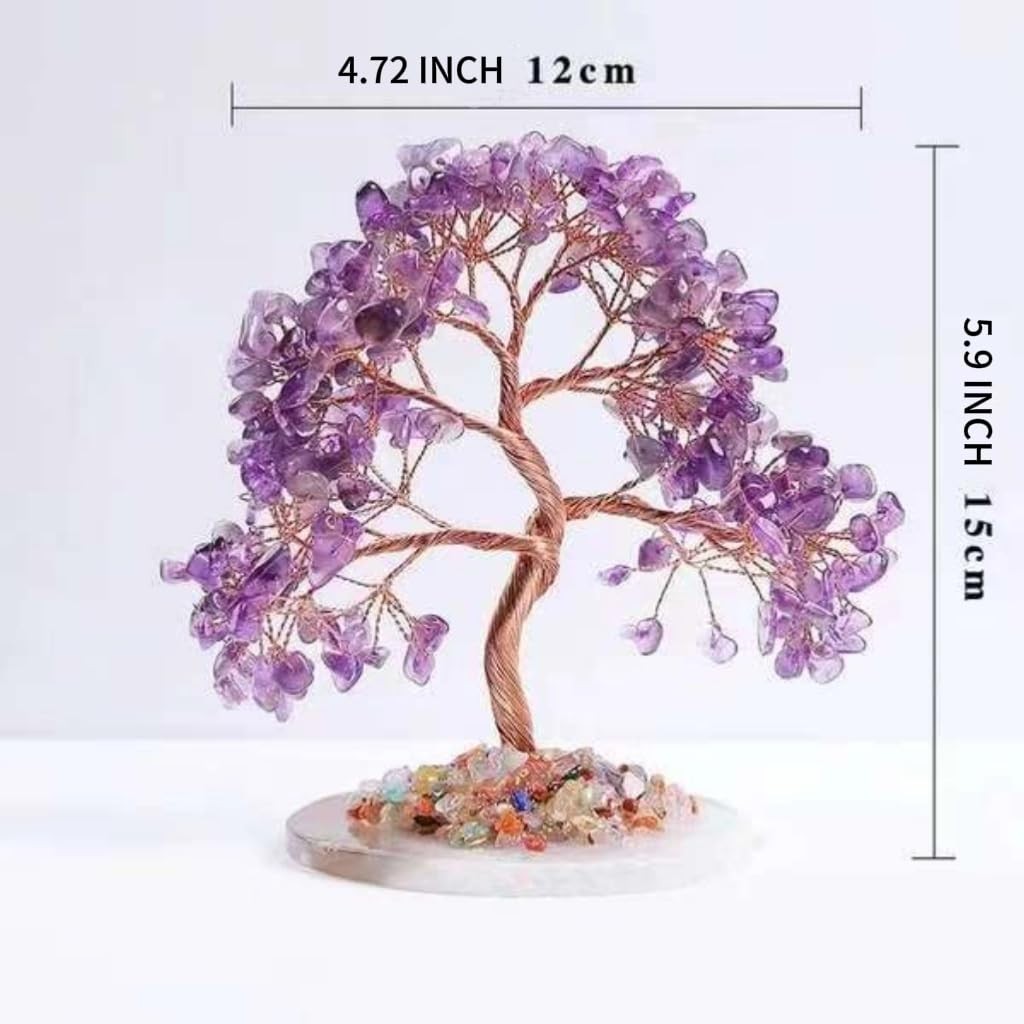 Crystal Tree of Life 7 Chakra Healing Stones for Home, Office Desk Decor, Fen…