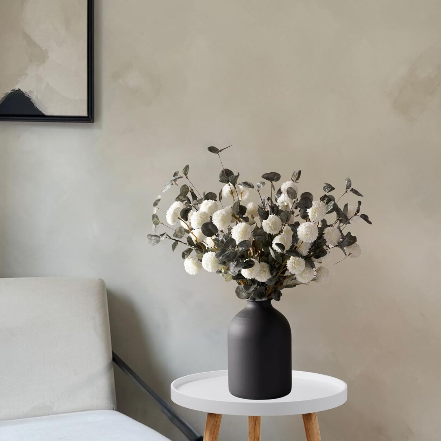 6 Branches Artificial Long Eucalpytus Stems for Tall Vase, Real Look | Eucalyptu