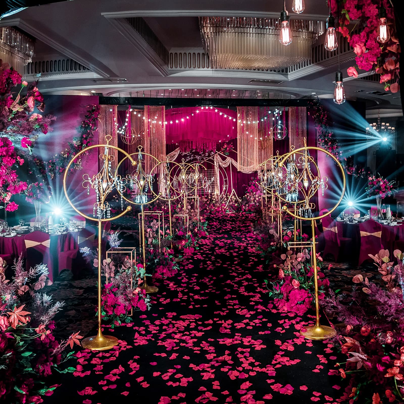 1000 Pcs Artificial Silk Rose Petals Decoration Wedding Party Color Fuchsia