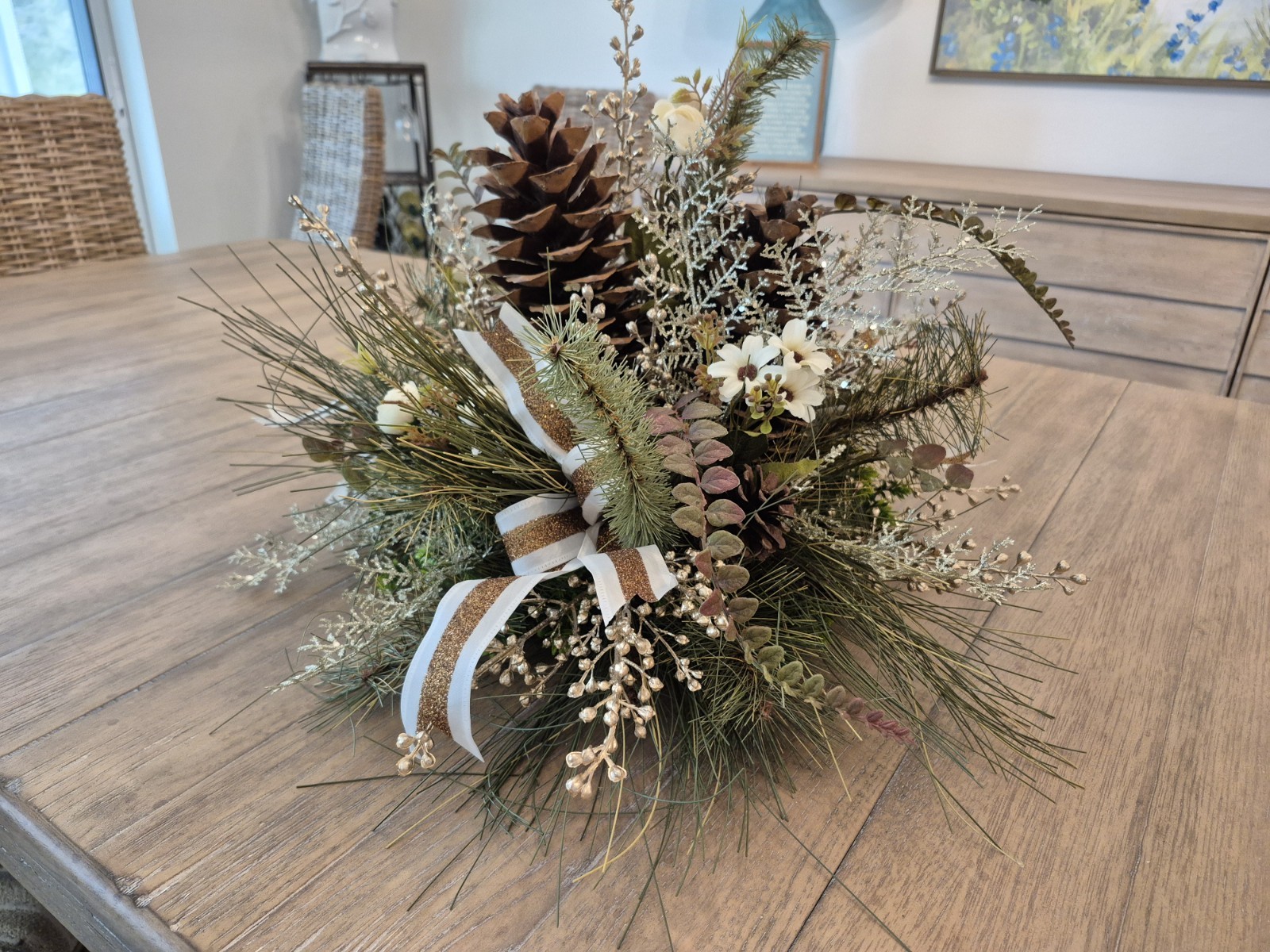 Stunning, One Of A Kind, Custom Made Floral Centerpiece New