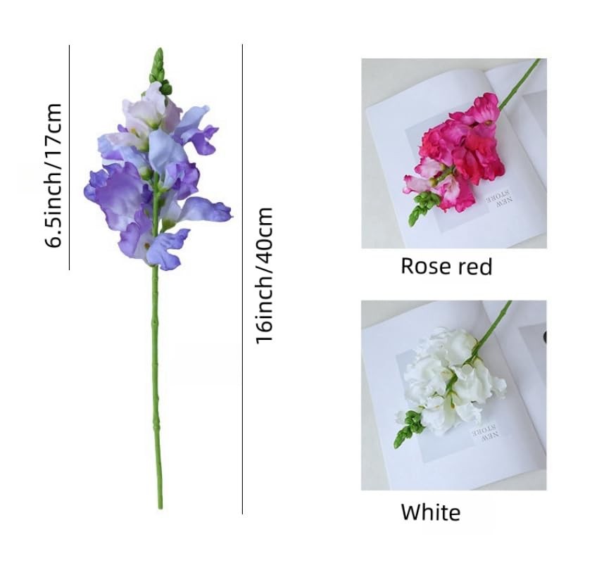 6 Pieces Artificial Delphinium Flowers,16″Artificial Silk Flowers Hyacinth,Si…