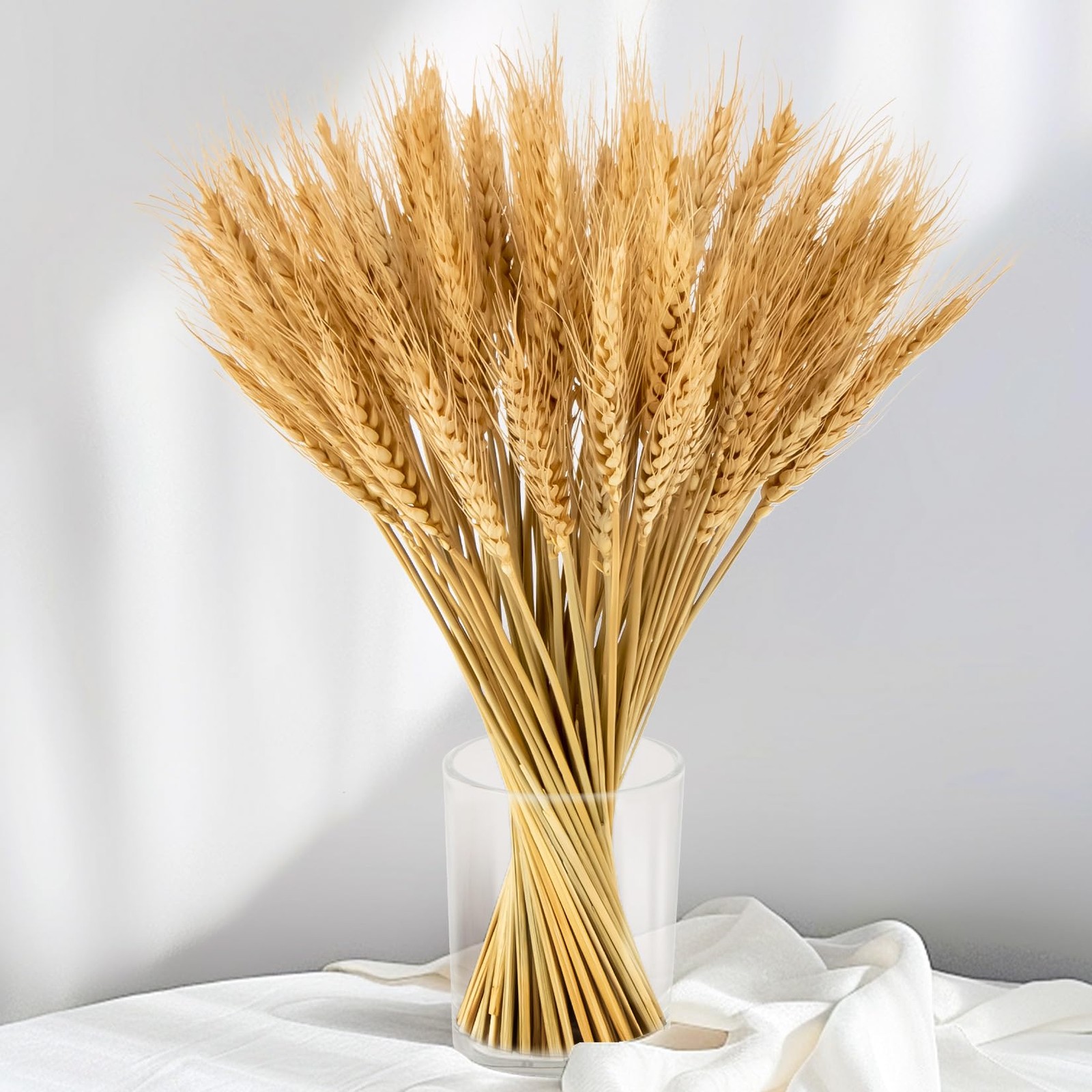 100 Stems Dried Wheat Stalks for Decor – Sheaves Grass Natural Bunch Flowers Hom