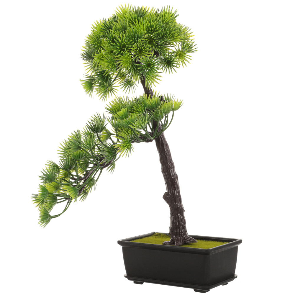 Artificial Pine Tree Ornament Plant Potted Bonsai Decoration Lifelike Potted