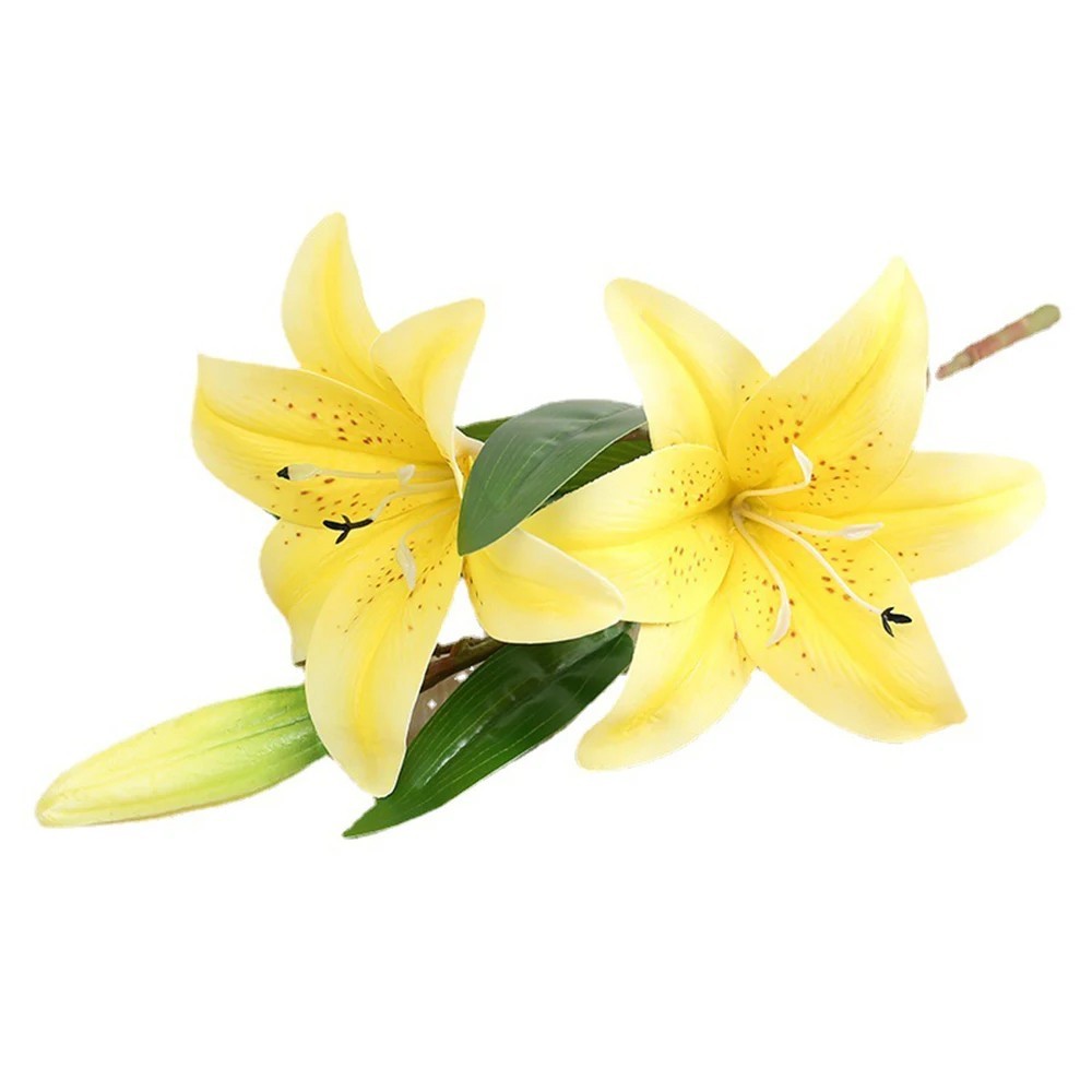 NEW 3D Printed White Lily Artificial Flowers Real Look for Wedding Home Decor
