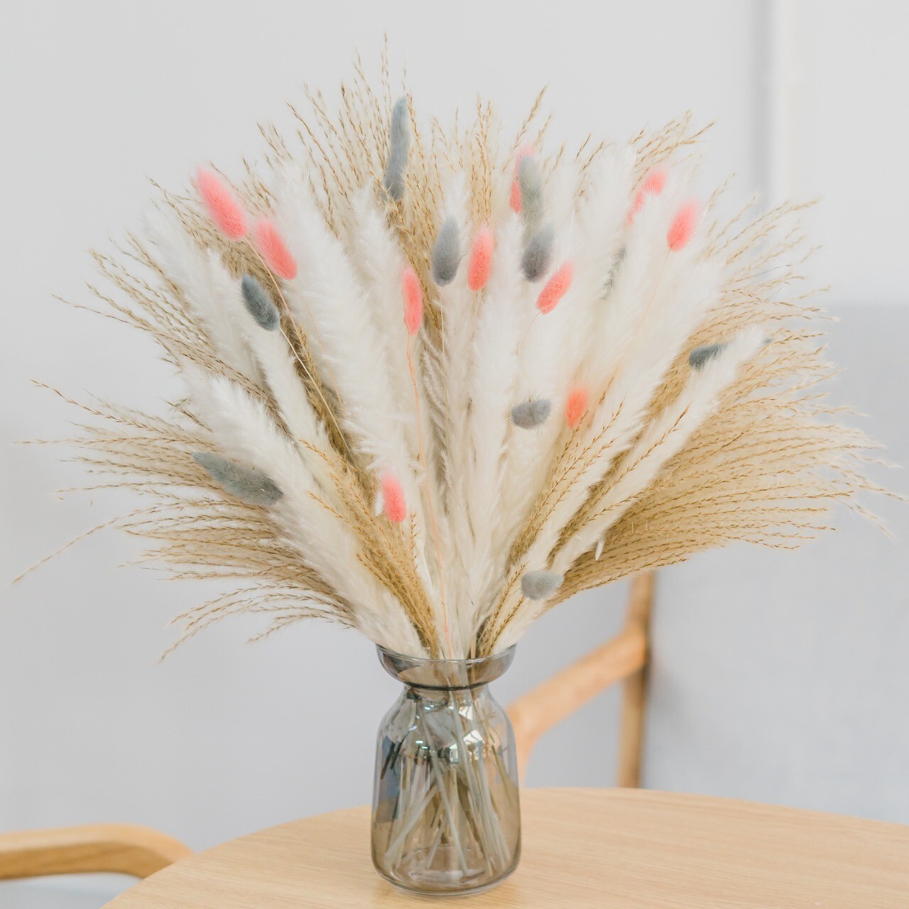 80 Pcs Natural Dried Pampas Grass Decor 17In for Mixed Floral Arrangement