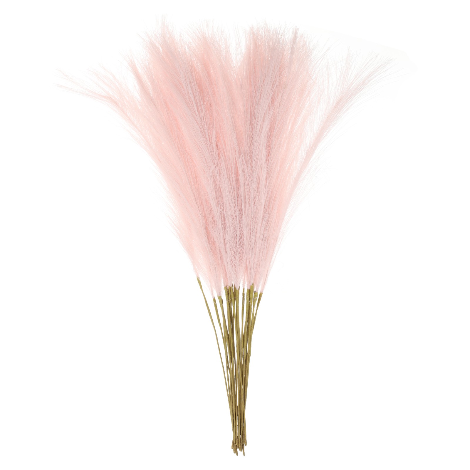 16pcs Faux Pampas Grass 21 Inch Artificial Pampas Grass for Light Pink