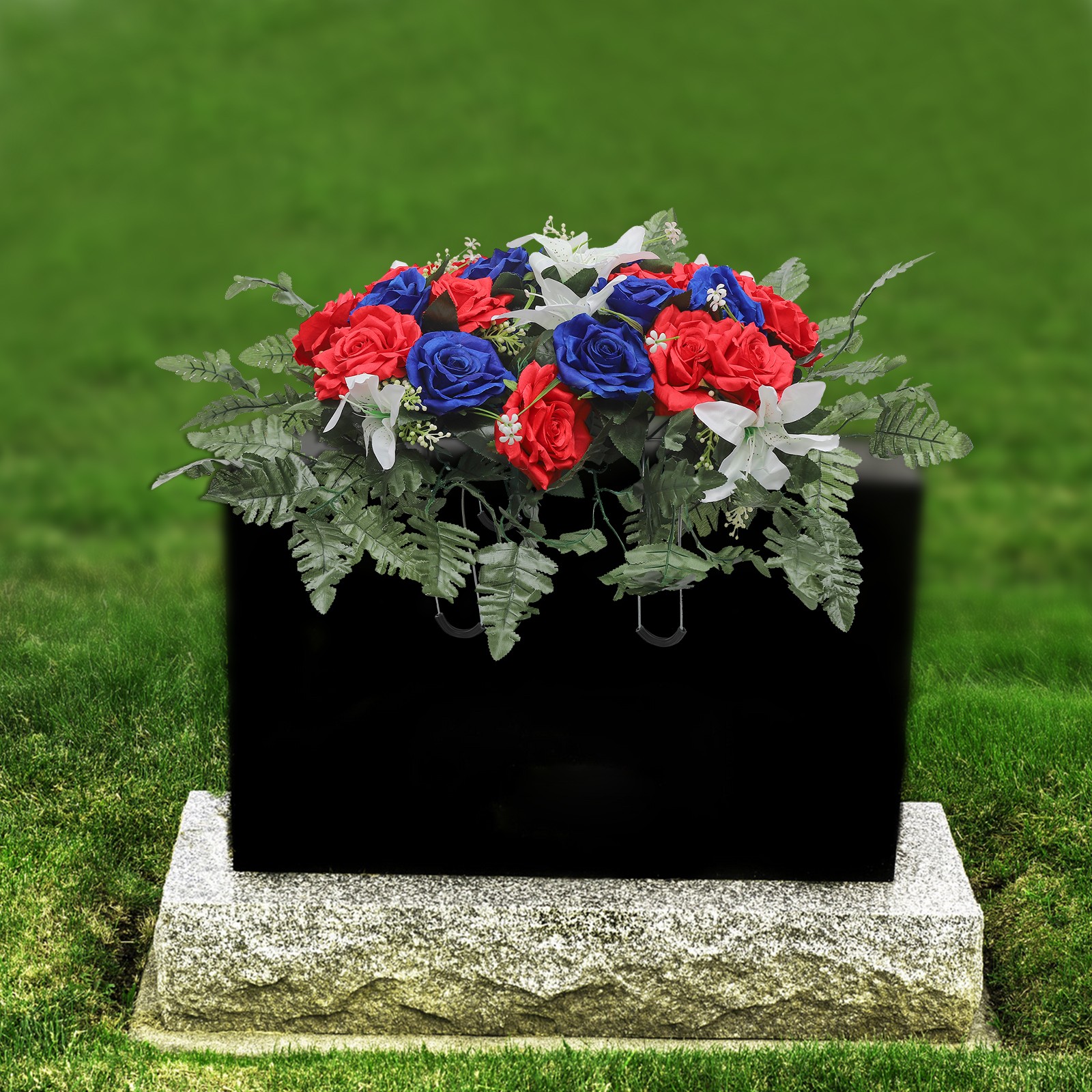 Artificial Flowers for Headstone Outdoor Grave Decorations Cemetery Flowers New