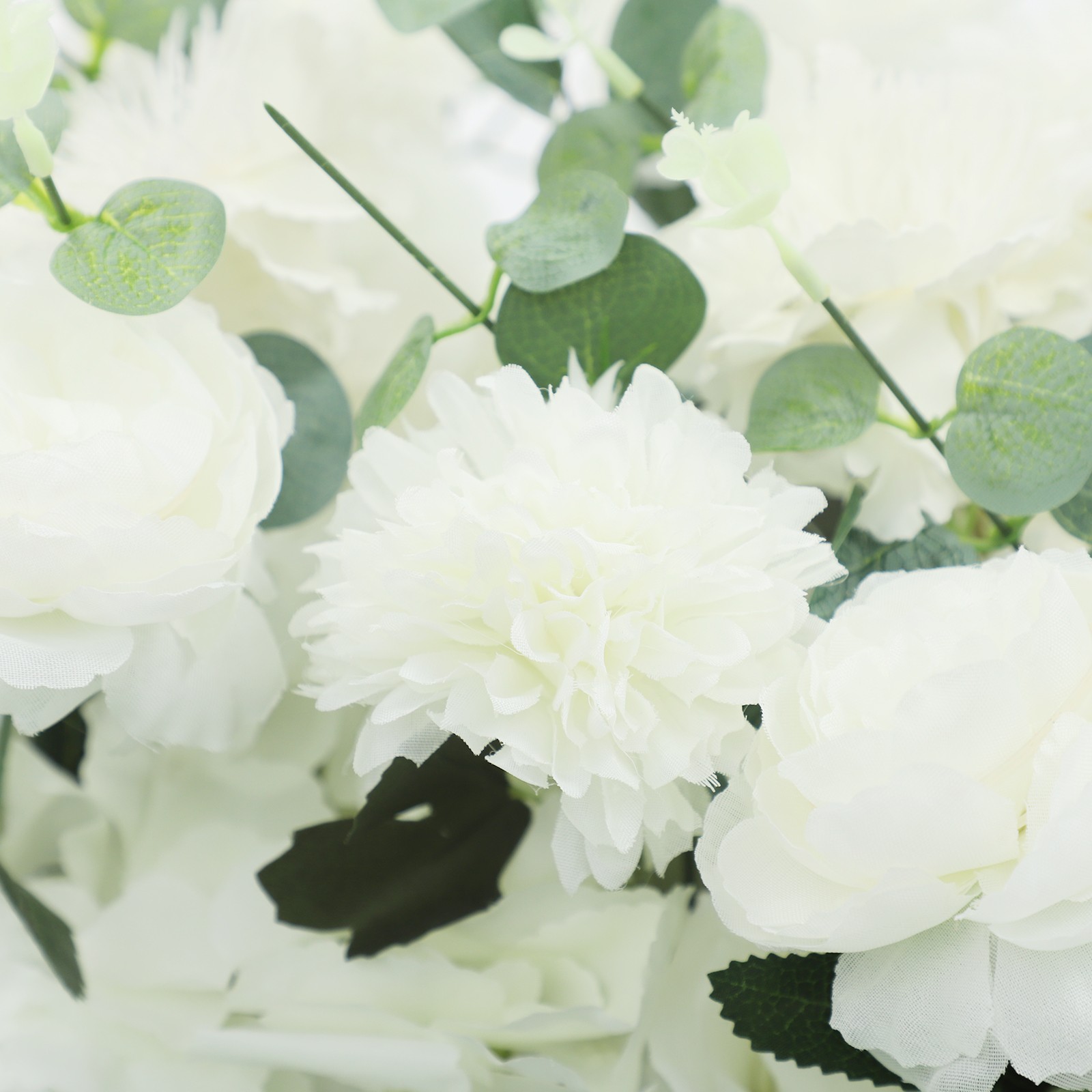 Artificial Flowers Row, Artificial Flower Row for Home Party Wedding White