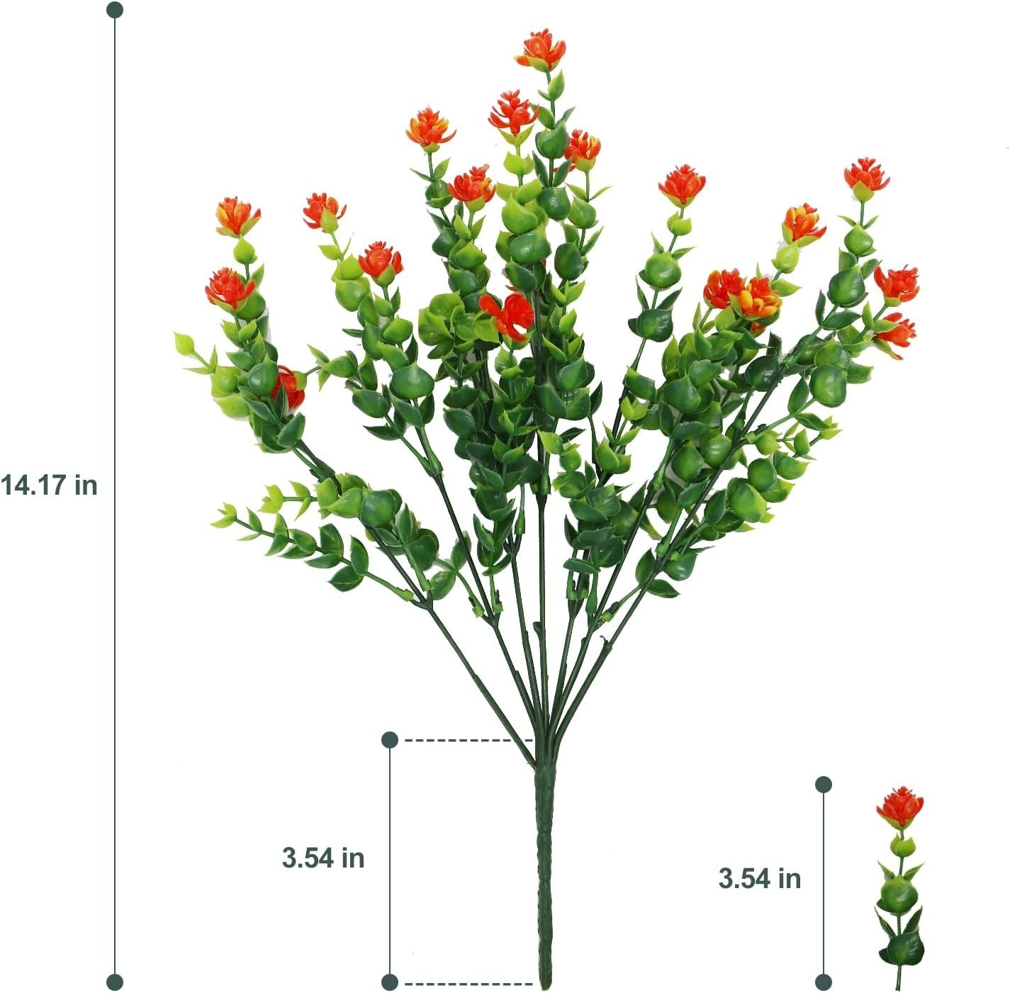 Realistic 20 Bundle Outdoor Artificial Flowers – Perfect for Home & Garden Decor