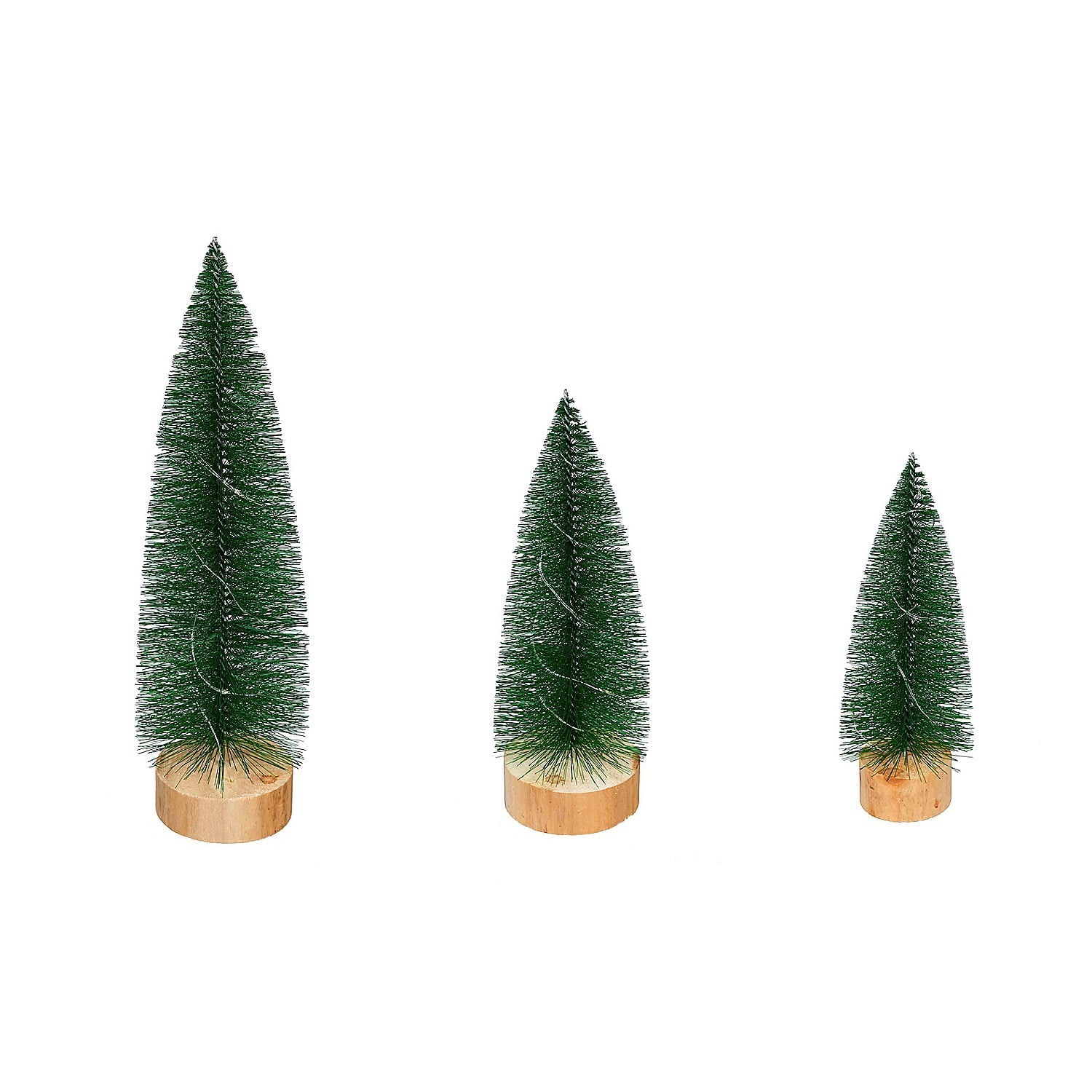 Evergreen Beautiful Green Color Changing LED Bottlebrush Trees Table Top Decor,