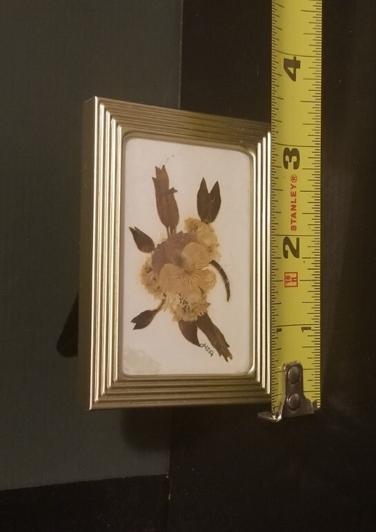 Small 2 3/8″ X 3 3/8″ Press Dried Flower #9 Multicolors Framed FF25