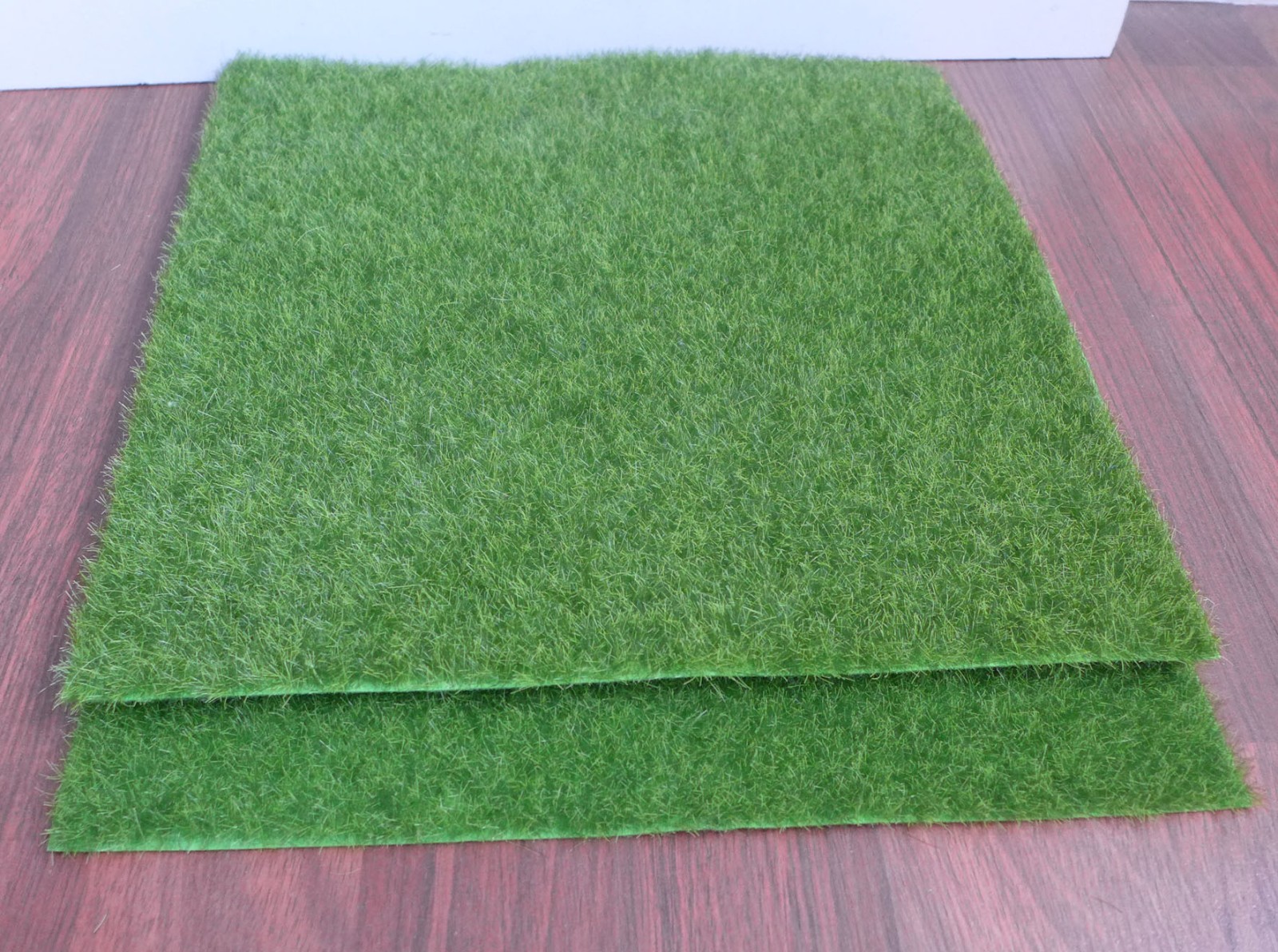 2 Piece of Turfs Artificial Turf Grass DIY Miniature Landscape For Doll House