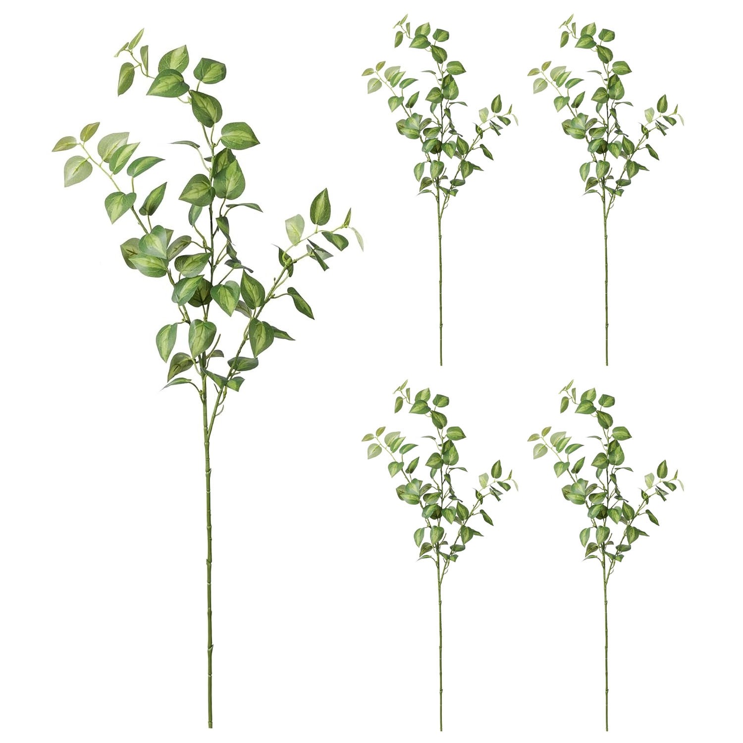 5 Pcs Artificial Eucalyptus Stems, 30Inch Faux Greenery Leaves Branches,6866