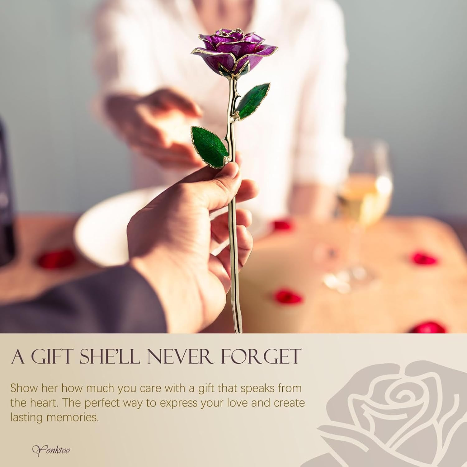 Gold Dipped Rose 24K – Forever Gift for Her,Perfect for Women,Girlfriend Gifts,V