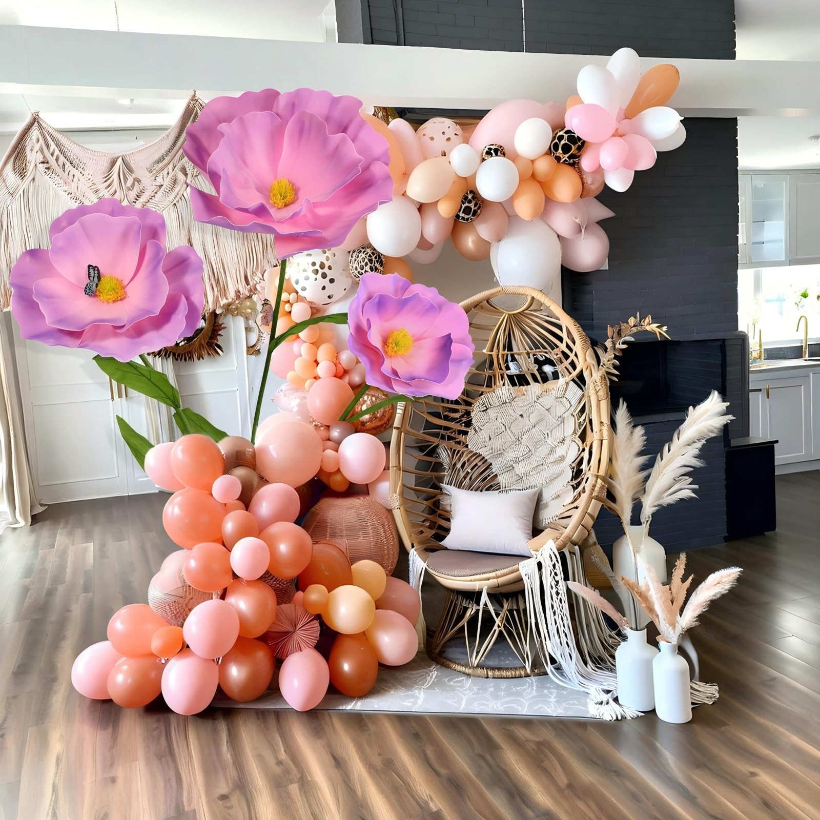 5.8 Ft Giant Artificial Flowers for Decoration,Large EVA Flower Decor,Wedding…
