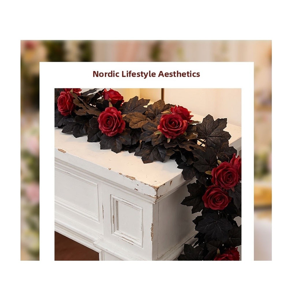 Maple Leaf Vine Floral Garland for Halloween For Party Home Decoration
