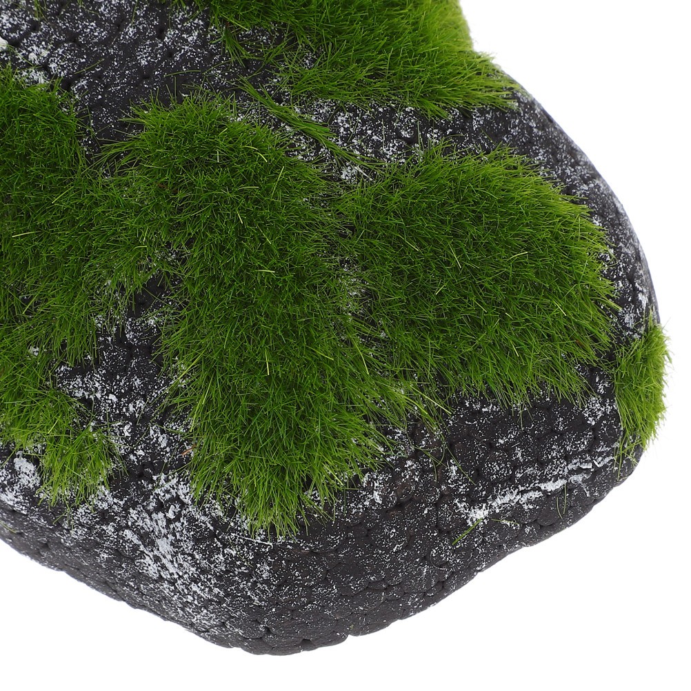 1 Set Artificial Moss Stones Faux Green Moss Covered Rocks Decorative Stones