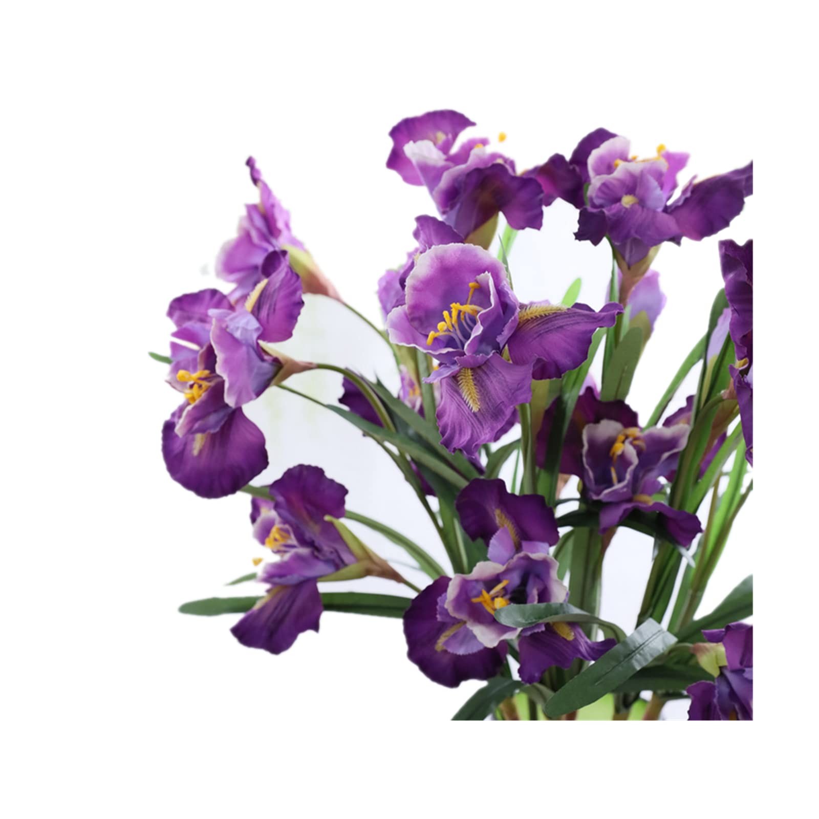 3pcs Artificial Iris Flower Purple Silk Flower 9 Heads, 36 Inch Artificial Fl…