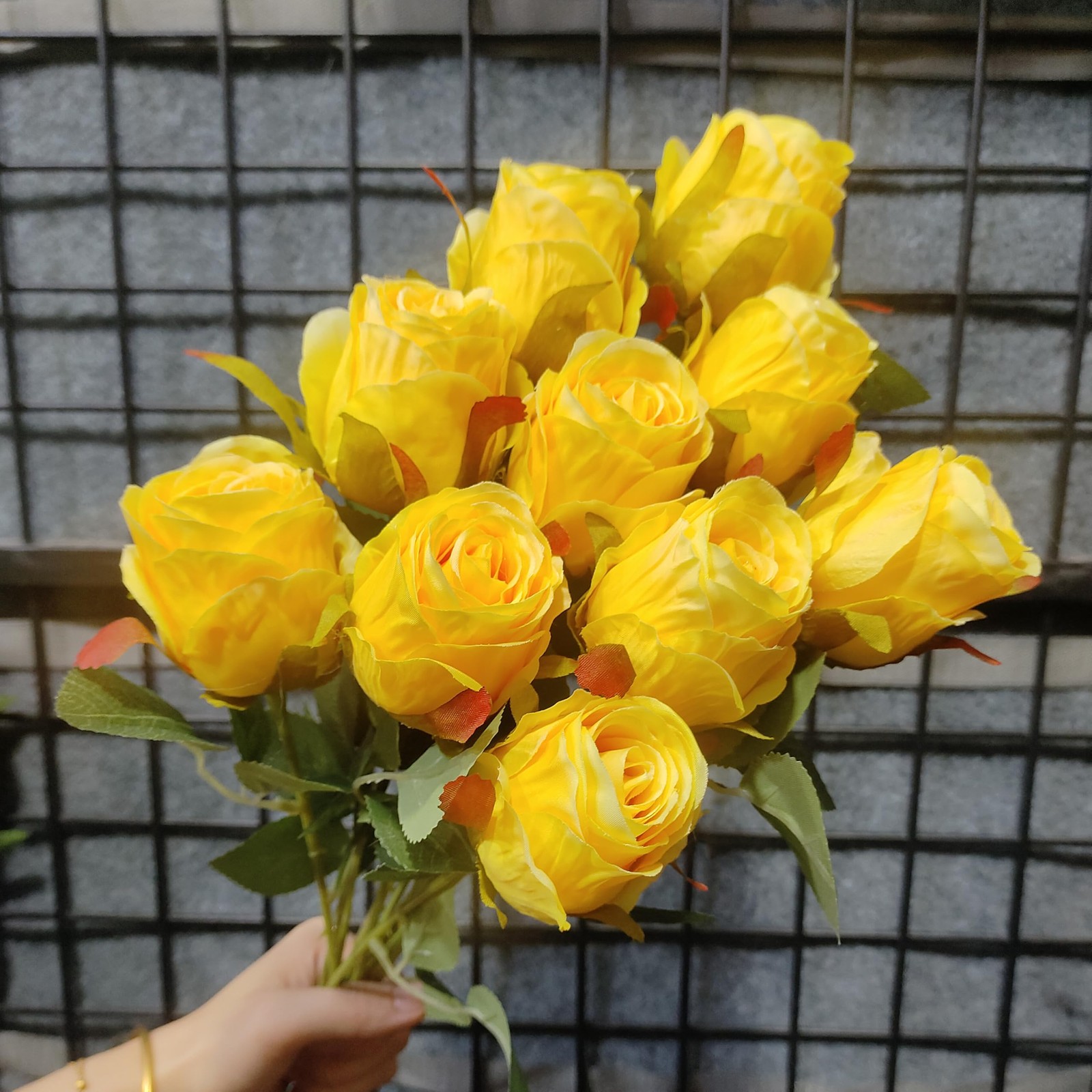 Artificial Roses 10 Pcs – Lifelike Single Stem Fake Roses with Natural Petal …