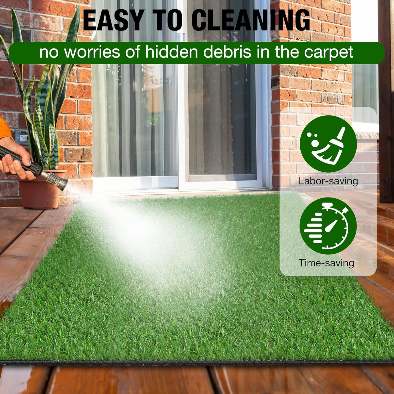 2FT X 6FT Artificial Turf Runner Rug Indoor Outdoor – Realistic Narrow Fake