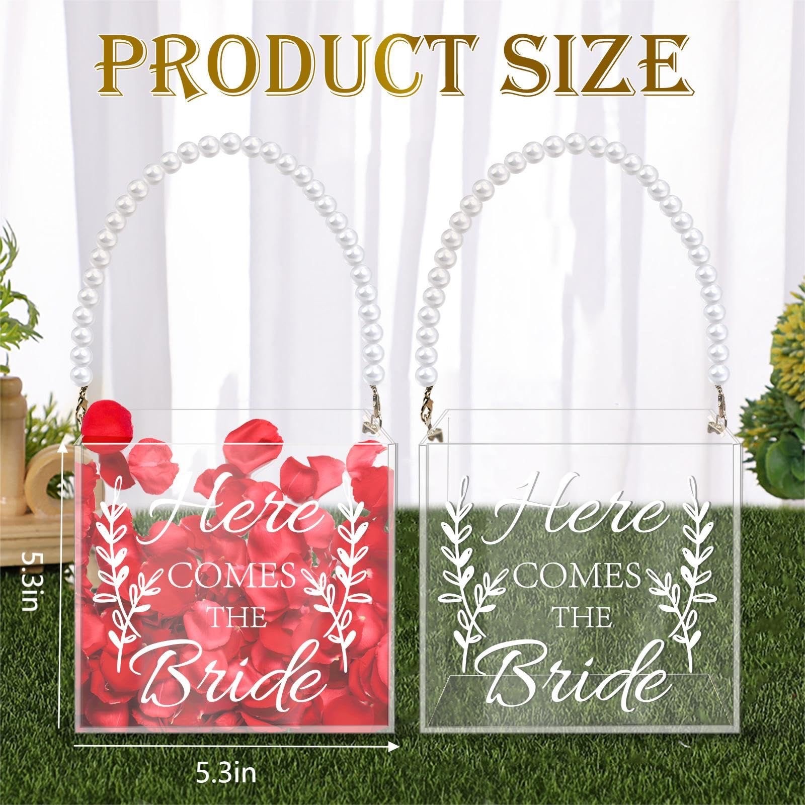 2pc Acrylic Clear Flower Girl Baskets