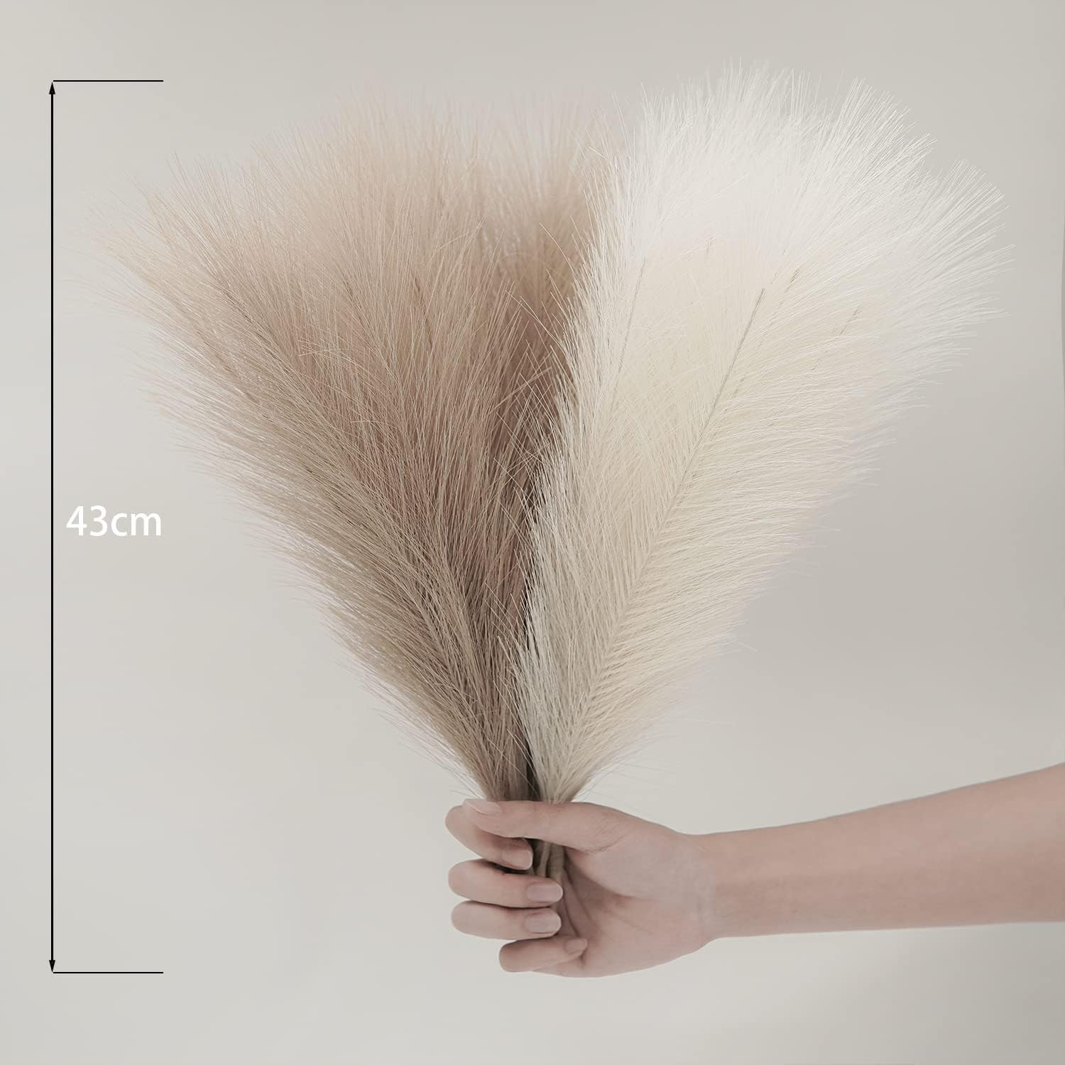 Faux Pampas Grass Decor. 6 Stems 17” Short Artificial Pampas Grass. Room …