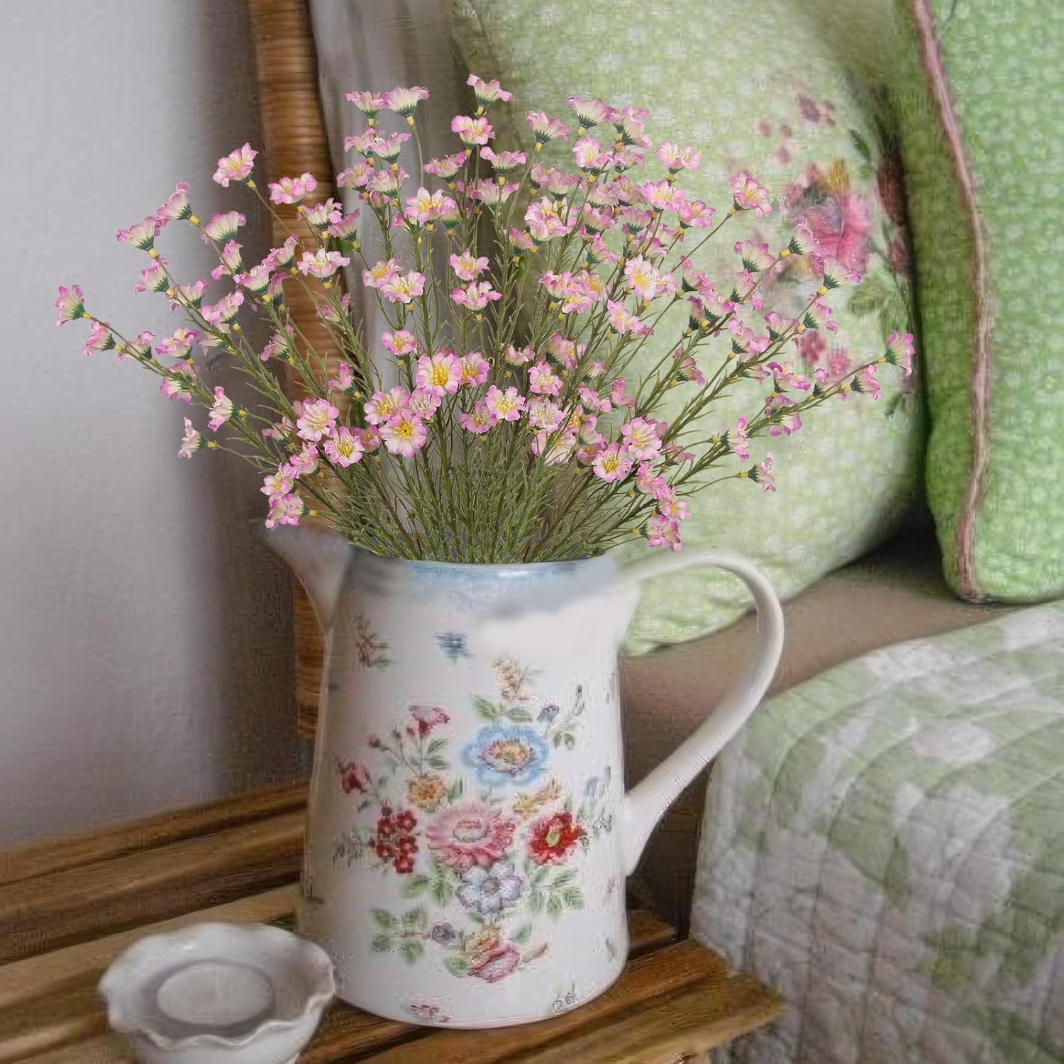 10 Pcs Artificial Wildflowers with Stems Bulk Silk Spring Flowers 21 Inch Fake F