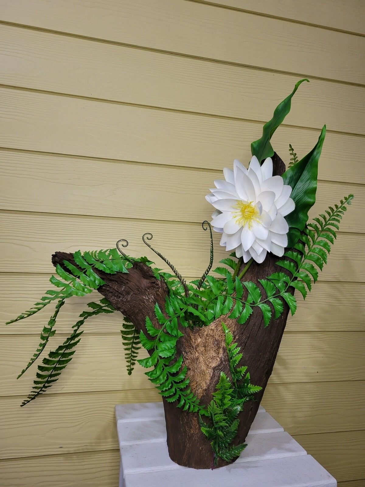 Real Wood Rustic Artificial Flower Arrangement