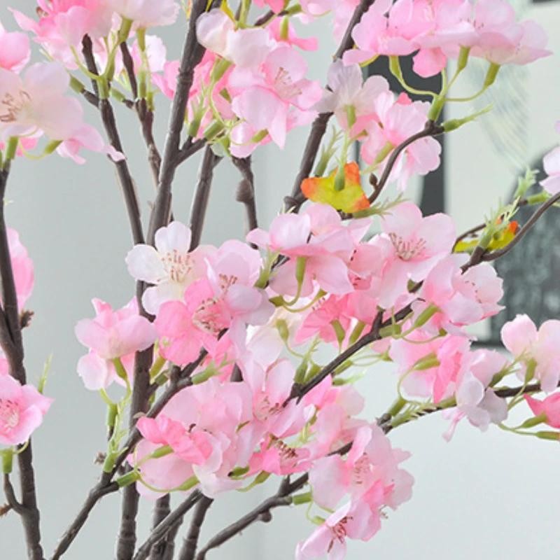 107CM Artificial Cherry Blossom Branch Wedding Arch Background Decor Faux Flower