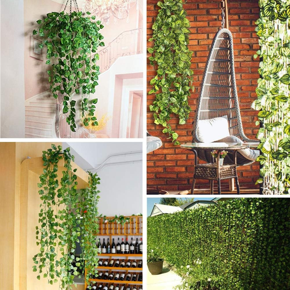 84 feet Artificial Vines Greenery Garland Fake Hanging Leaves Faux Foliage Plant