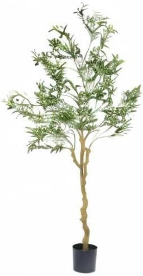 Tall Faux Olive Tree，7ft（84in） Realistic Potted Silk Artificial Indoor with G…