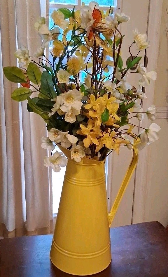 Wildflowers, in an Ashland Metal Picher 11”x5” Rustic, Artificial. 1 set of 2