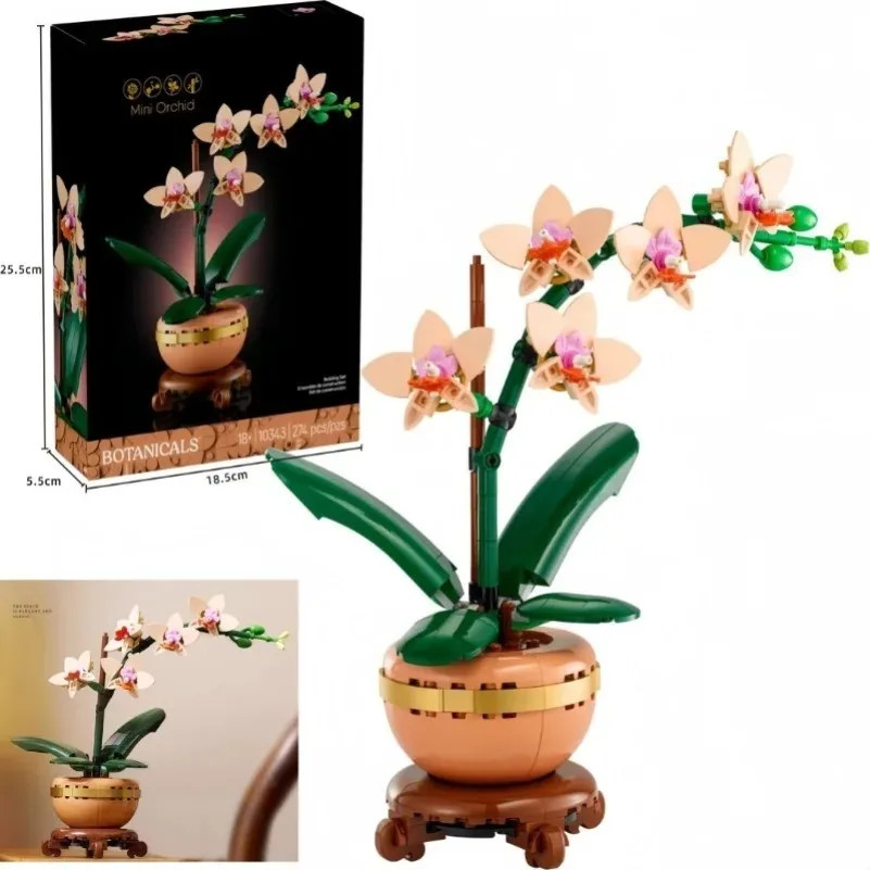 Icons Plum Blossom Building Set Adult Flower Home Decor DIY Gift