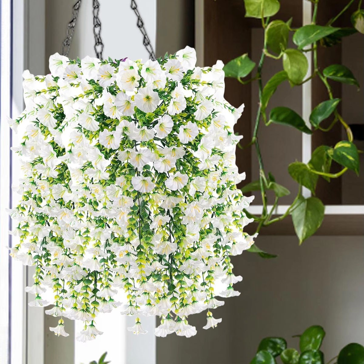 4/8Pcs Faux Floral Wreath Indoor Outdoor Flower Wedding Holiday Wall Home Decor