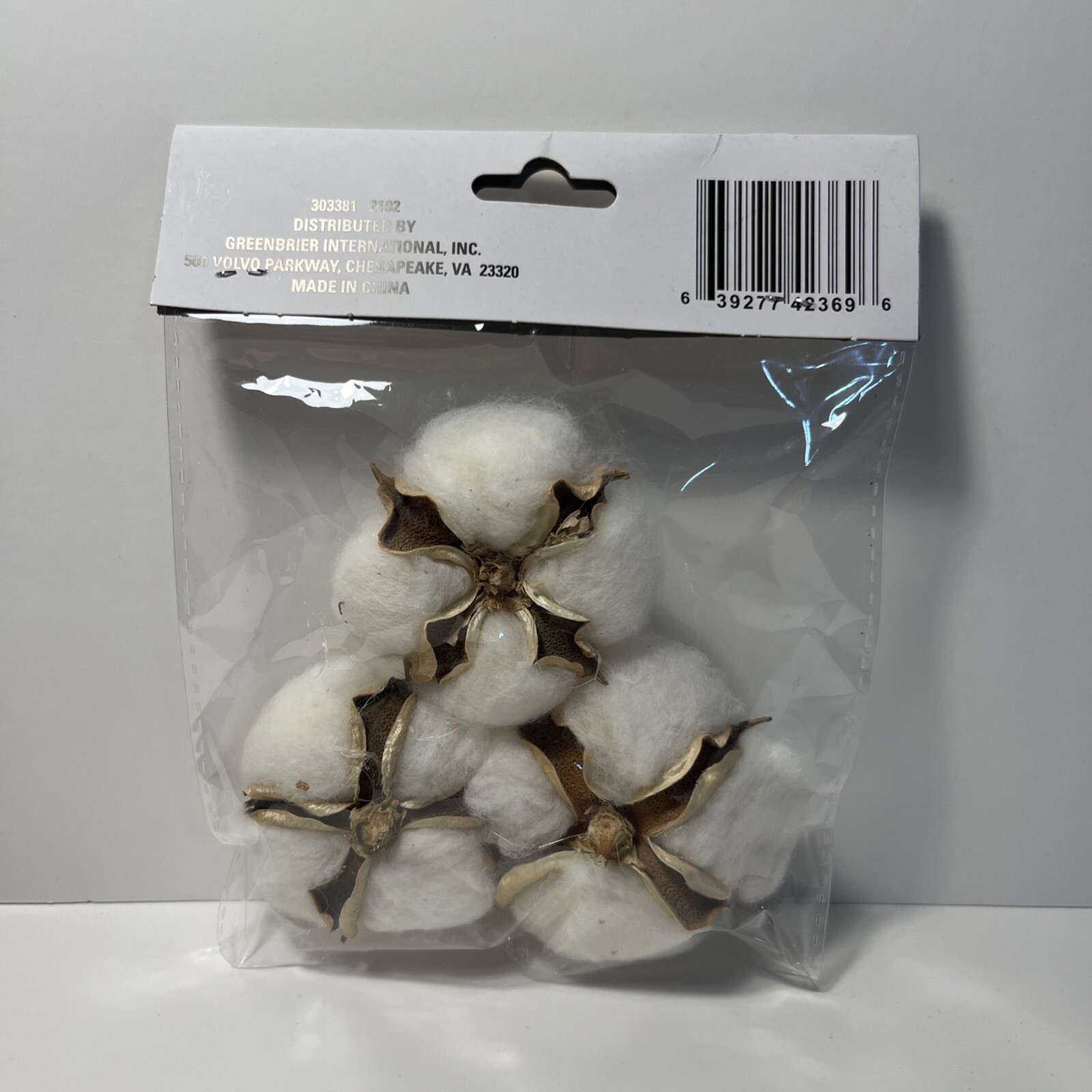 New ~ Floral Garden ~ 3 Pc Cotton Pods/Buds/Blossoms ~ Farmhouse Primitive Craft