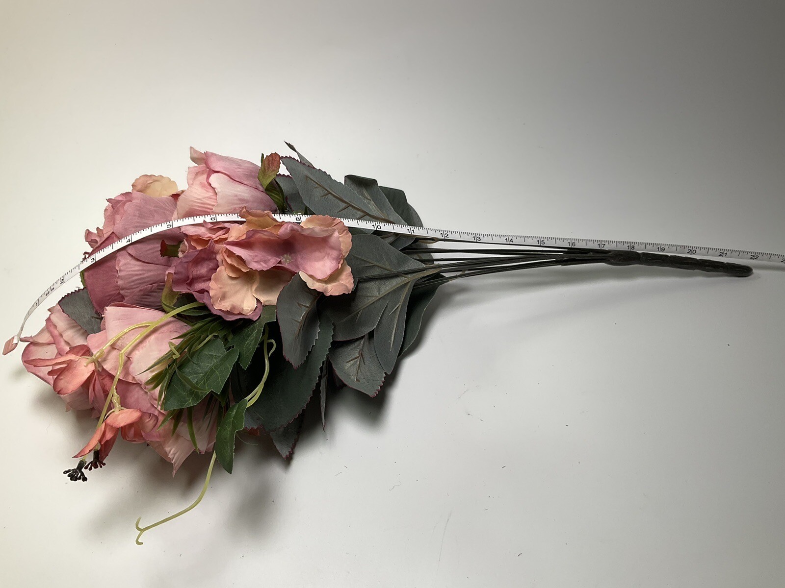Big Artificial Peony Flowers Bouquet for Decoration Classic Silk Fake Light Pink
