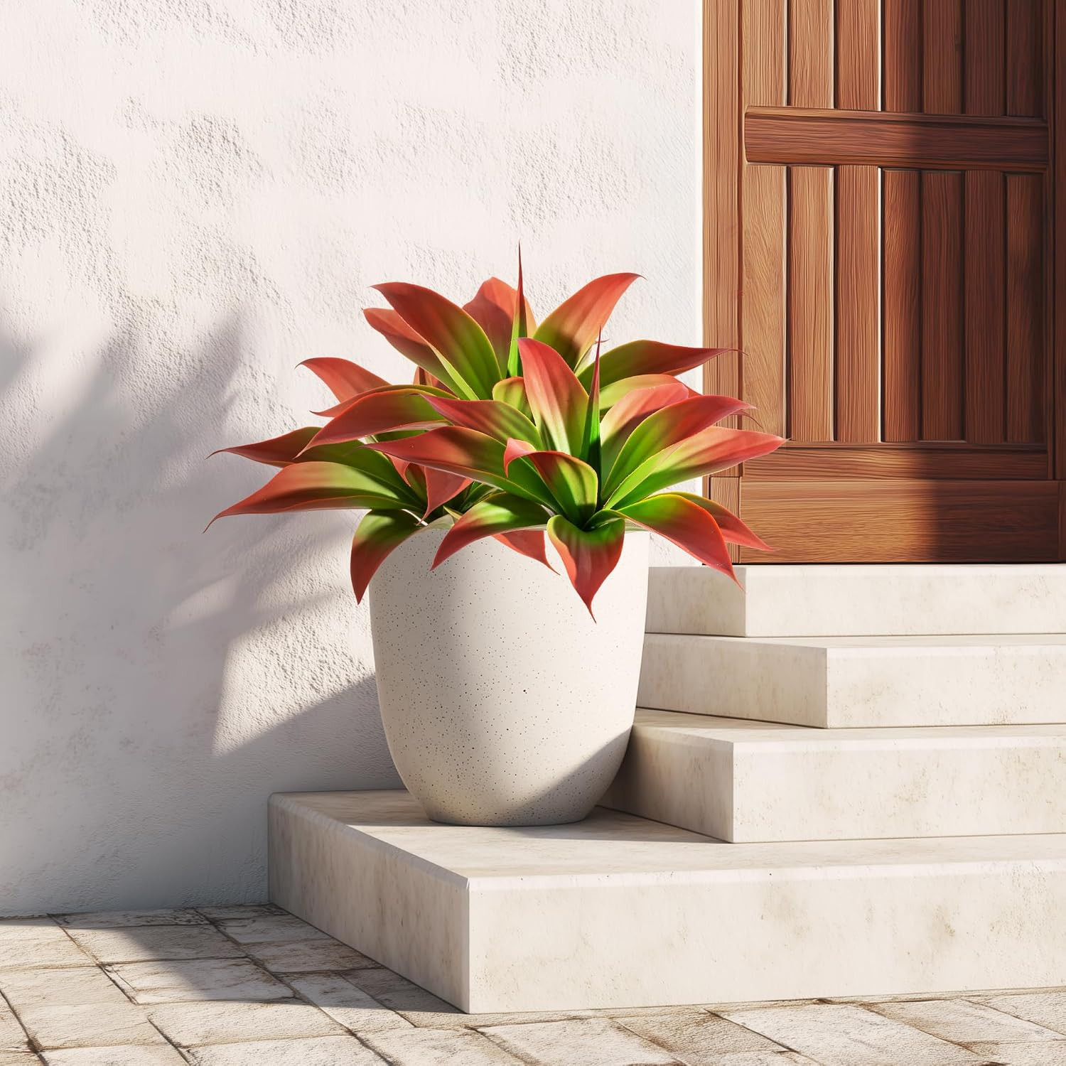 14.2″ Artificial Agave Plants – 2 Pack Faux Greenery for Indoor & Outdoor Decor