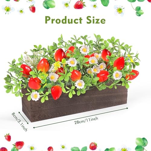Strawberry Table Centerpieces Rustic Artificial Floral Arrangements Spring