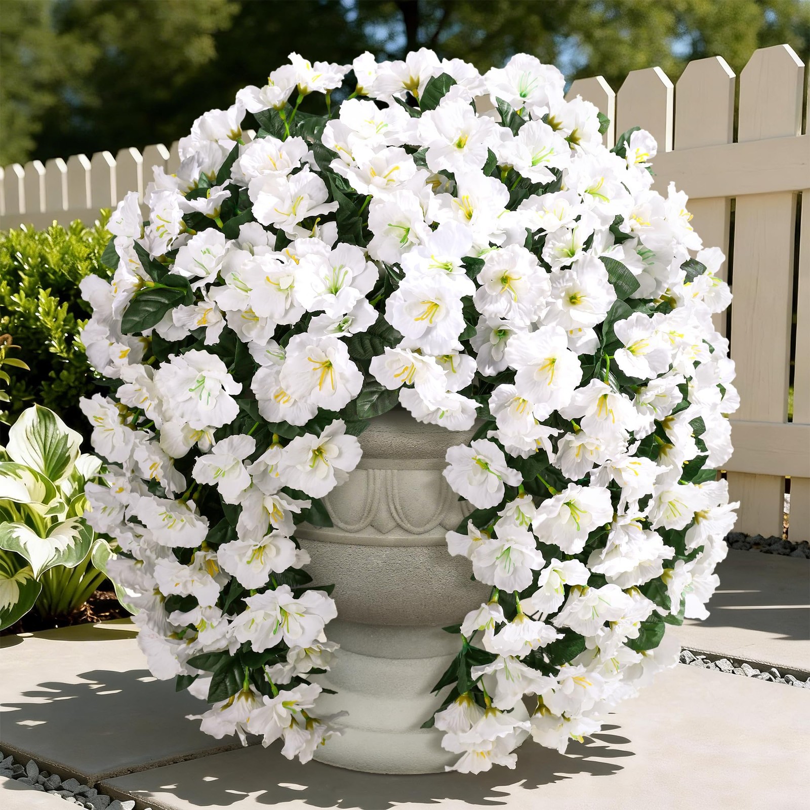 Fake Hibiscus Artificial Hanging Flowers Plants for Outdoors Decoration, 2pcs…