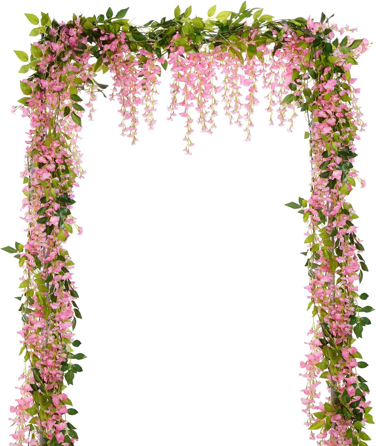 4 Pc Wisteria Artificial Flowers Garland 28.8Ft Silk Vine for Wedding Home D�Cor