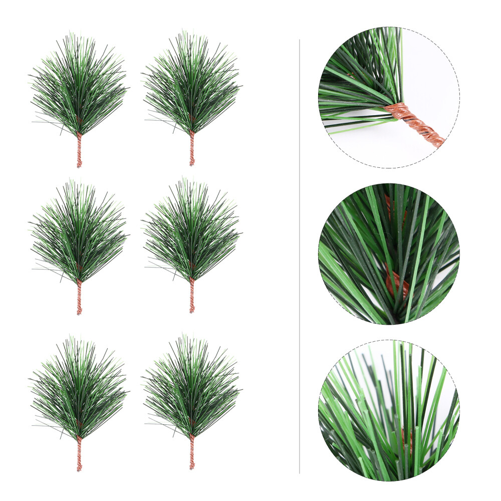 24Pcs Pine Tree Branches artificial green pine needles branches pine floral