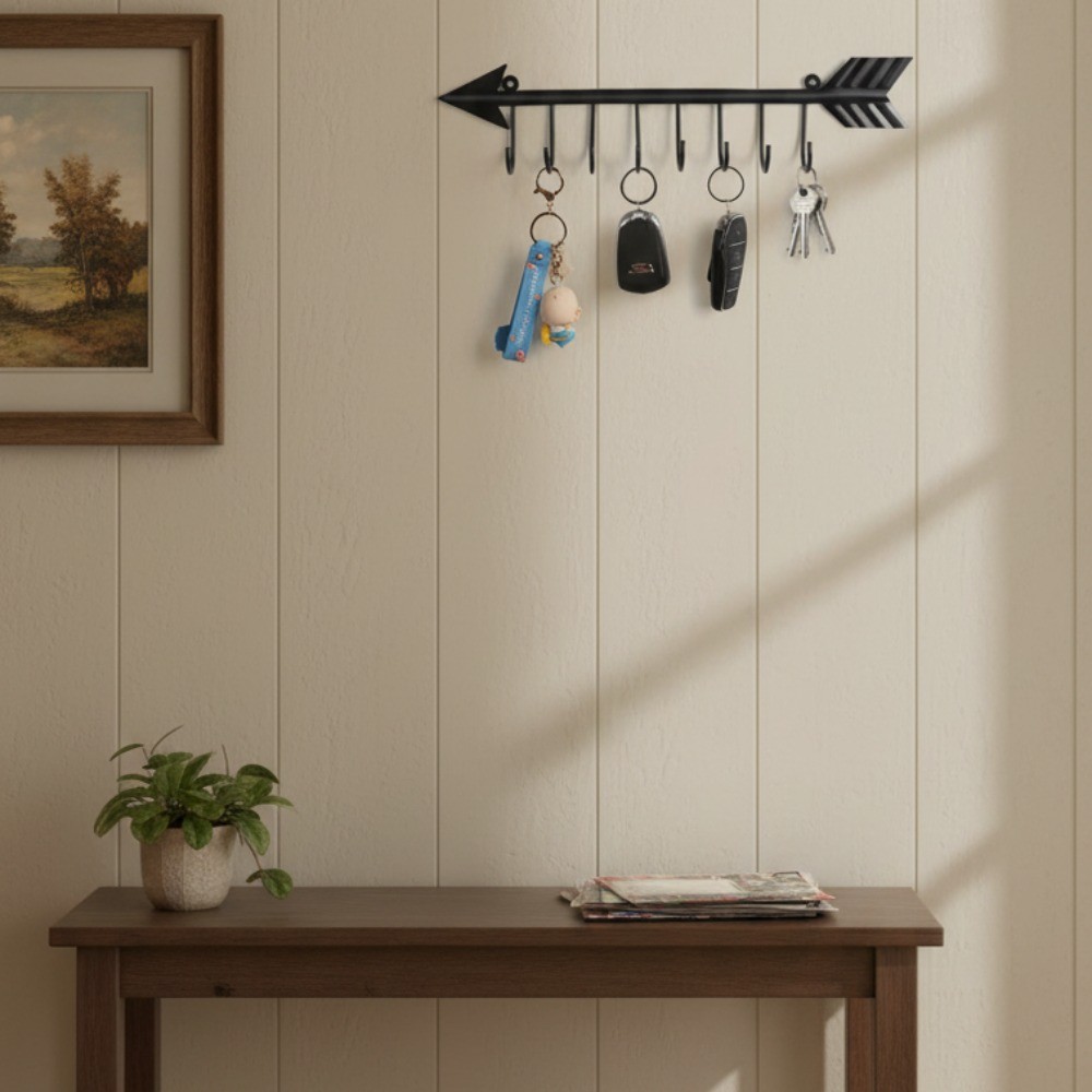 Vintage Arrow Jewelry Organizer Rack Wall-Mounted Vanity Storage Hook for Lovers
