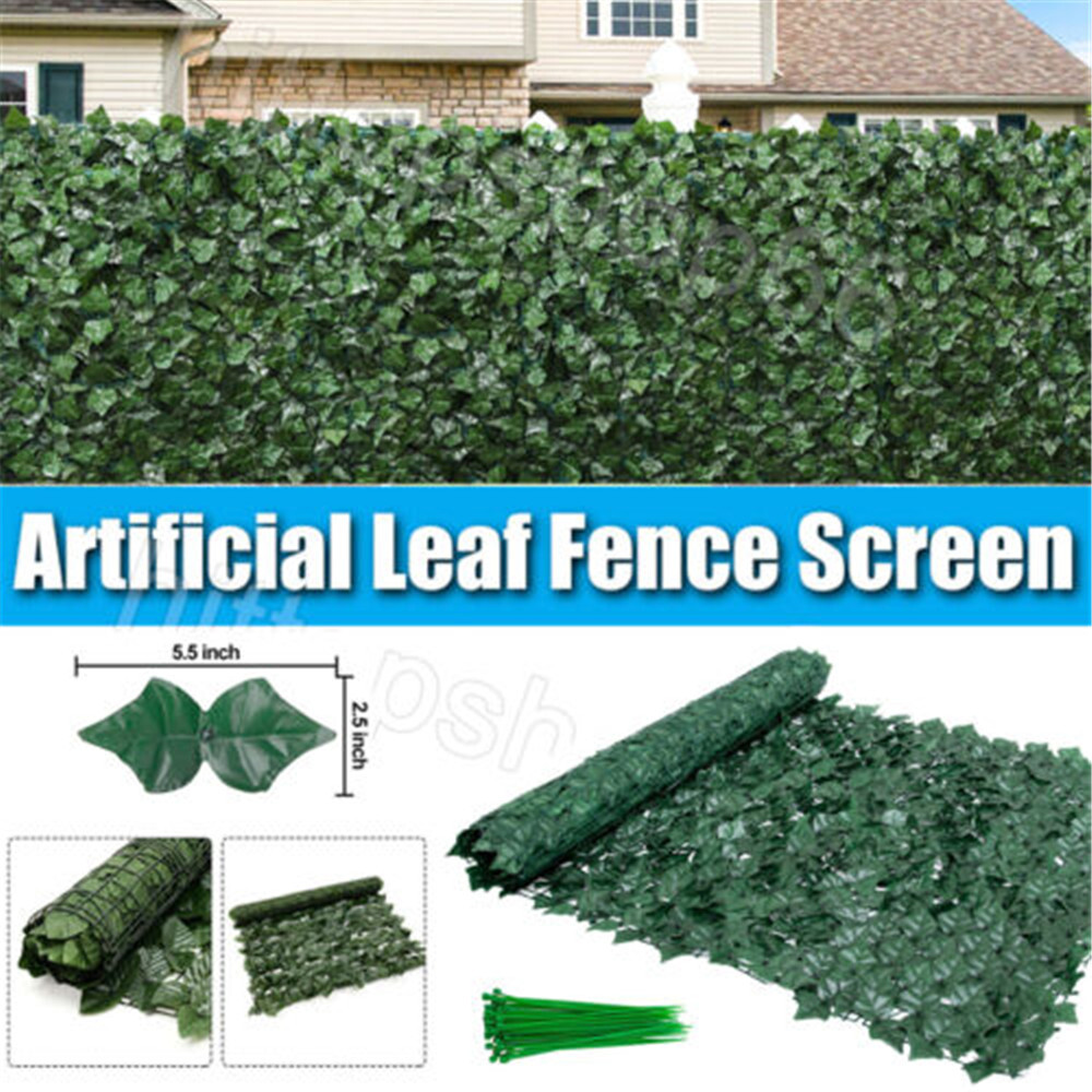 118×39” Artificial Plant Boxwood Wall Hedge Mat Panels Outdoor Grass Fence USA