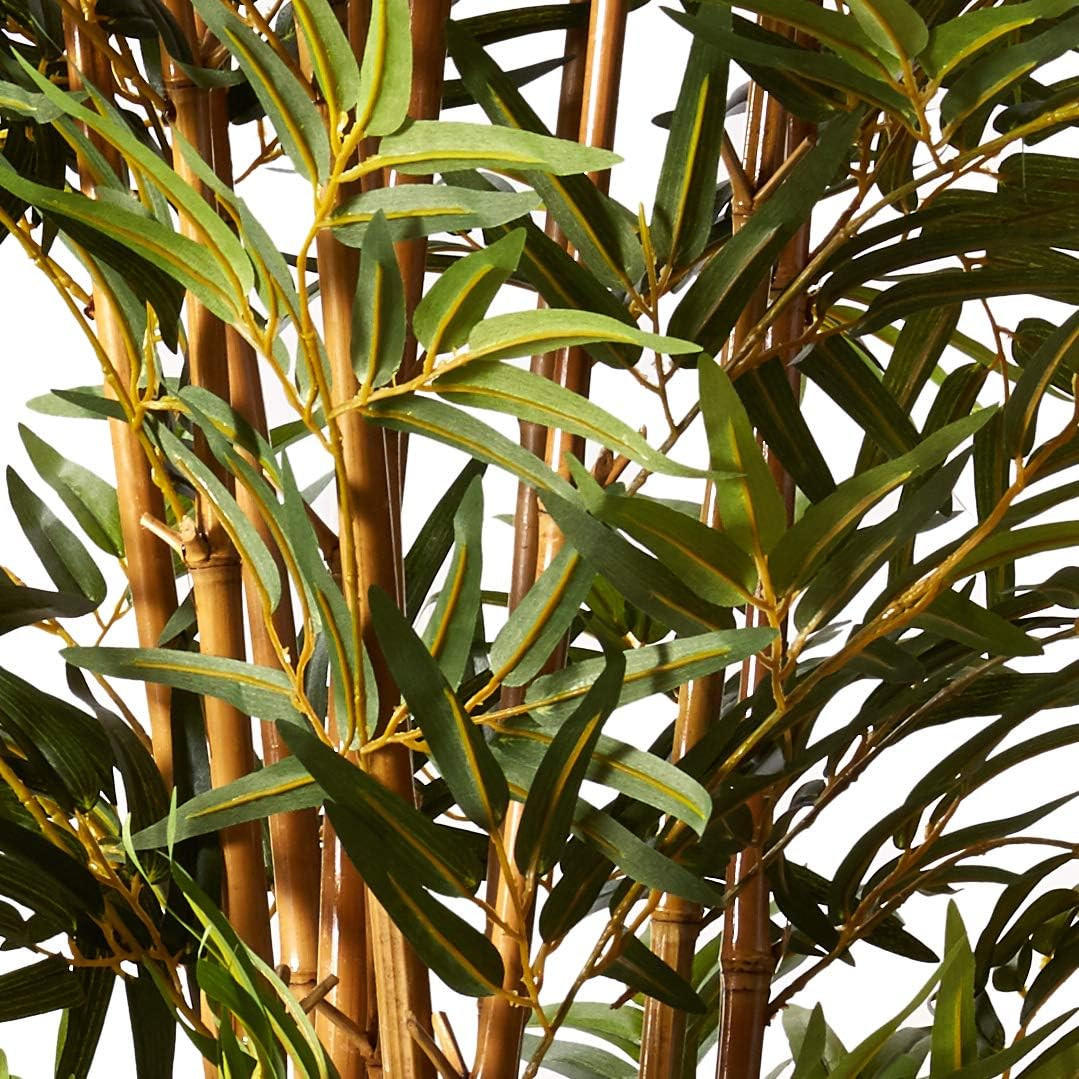 Lifelike 6Ft Curved Bamboo Silk Tree – Perfect for Home or Office Decor