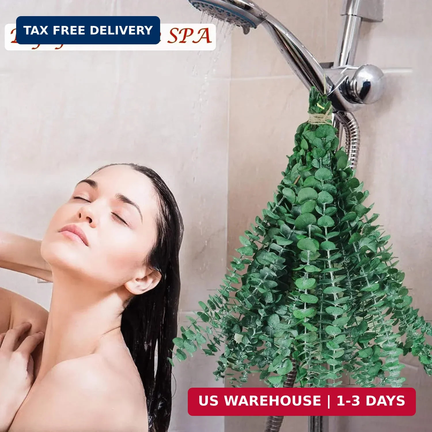 10Pcs Dried Eucalyptus Stems, 17″ Real Natural Hanging Eucalyptus for Shower, Ma
